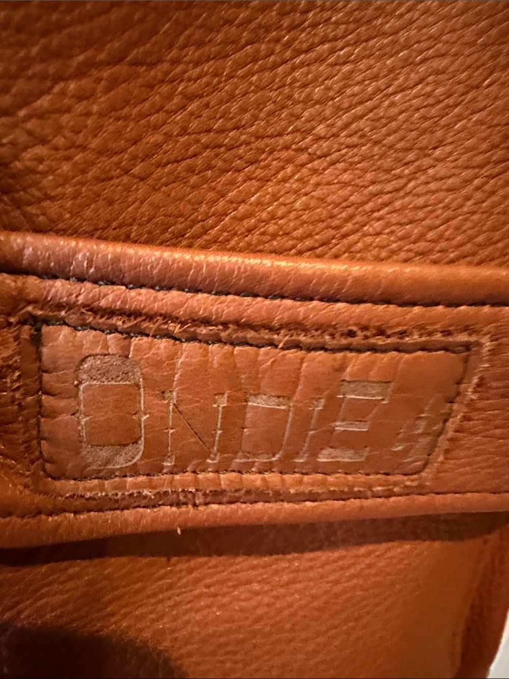 Brown Leather Belted Jacket – - Picture 6 of 7